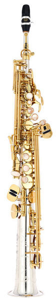 Saxo Soprano Selmer Serie III Jubile Plata Maciza llaves Gold AMG GO