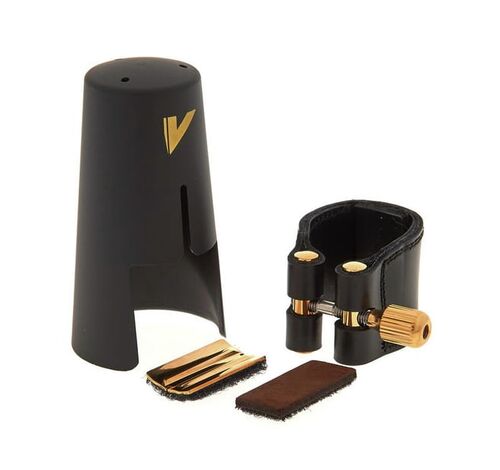 Abrazadera Vandoren de Cuero con Boquillero Vandoren de Plástico Saxo Tenor (LC28P)