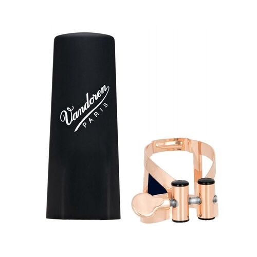 Abrazadera Vandoren M/O Oro Rosa Clarinete Bajo con Boquillero Vandoren de Plstico (LC54PGP)