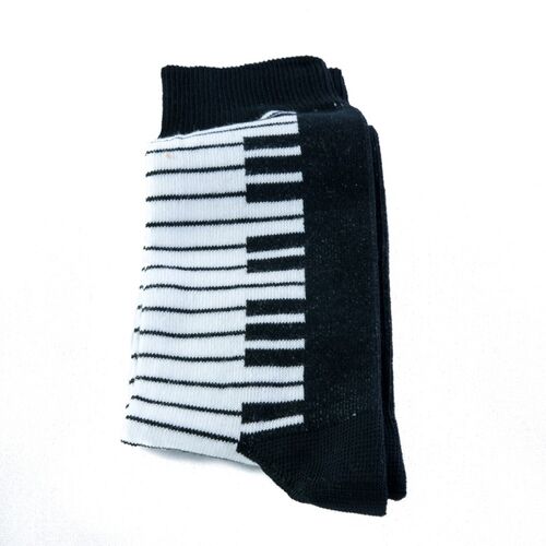 Calcetines negros teclado (talla 35-38)