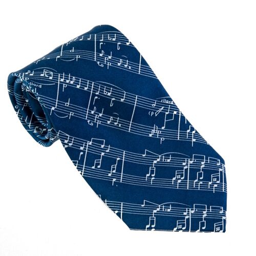 Corbata azul marino partitura