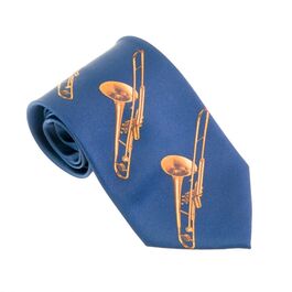 Corbata azul trombn
