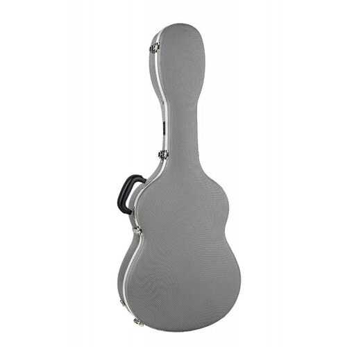 Estuche guitarra clsica ABS Rapsody Armonia Plateado 3D rugoso