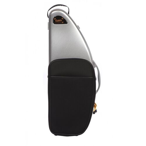 Estuche saxo tenor Bam La Défense Hightech  DEF4102XL con bolsa Aluminio cepillado