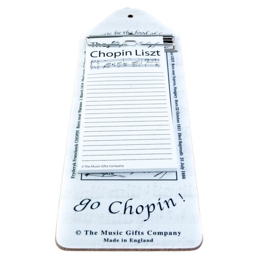 Soporte de pared para bloc de notas Chopin list
