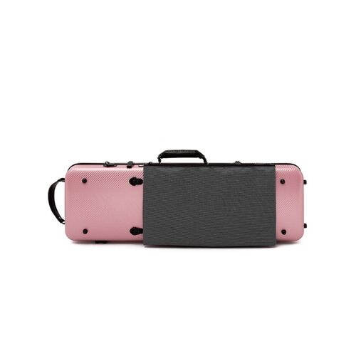 Estuche violn Artist Dynamic policarbonato rectangular con bolsa partituras Rosa 4/4