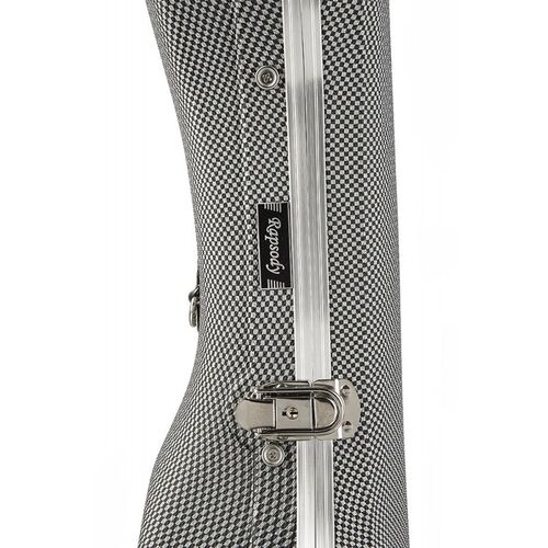 Estuche guitarra clásica ABS Rapsody Armonia Plateado 3D rugoso