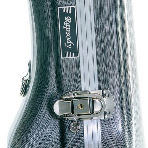 Estuche guitarra clásica ABS Rapsody Armonia Plateado