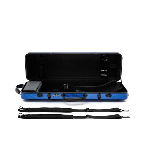 Estuche violín Artist Dynamic policarbonato rectangular con bolsa partituras Azul 4/4