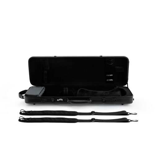 Estuche violín Artist Dynamic policarbonato rectangular con bolsa partituras Negro 4/4