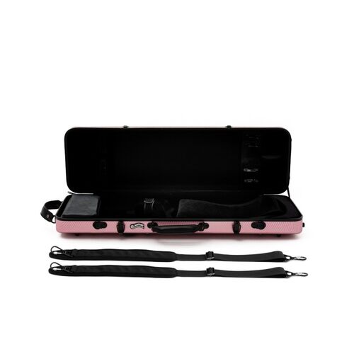 Estuche violín Artist Dynamic policarbonato rectangular con bolsa partituras Rosa 4/4