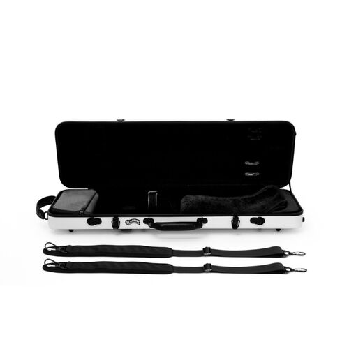 Estuche violín Artist Dynamic policarbonato rectangular con bolsa partituras Blanco 4/4