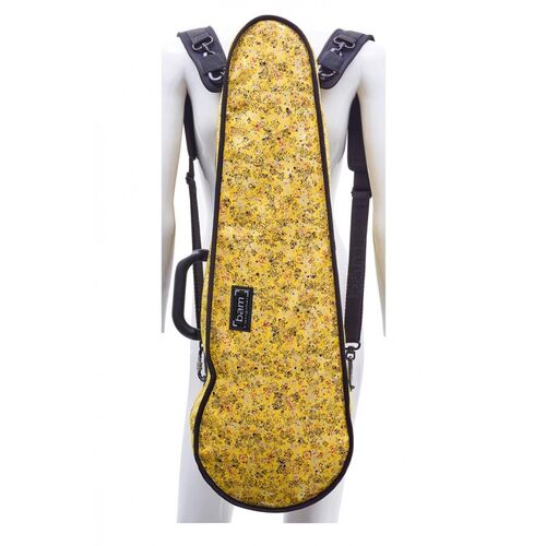 Funda violín Bam HO2002XLFV Hoody Flower forma verde para modelo 2002XL Amarillo 4/4
