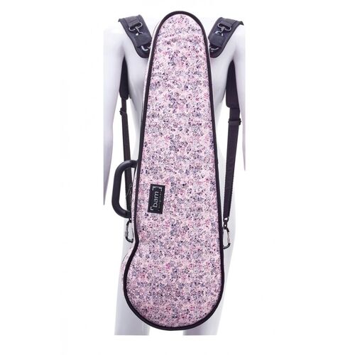 Funda violín Bam HO2002XLFV Hoody Flower forma verde para modelo 2002XL Rosa 4/4