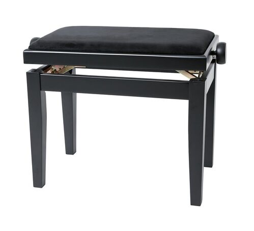 Banqueta de Piano Deluxe Negro Mate