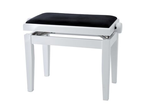 Banqueta de Piano Deluxe Blanco mate