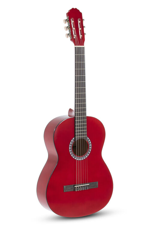 Guitarra clsica Basic 4/4 rojo transparente