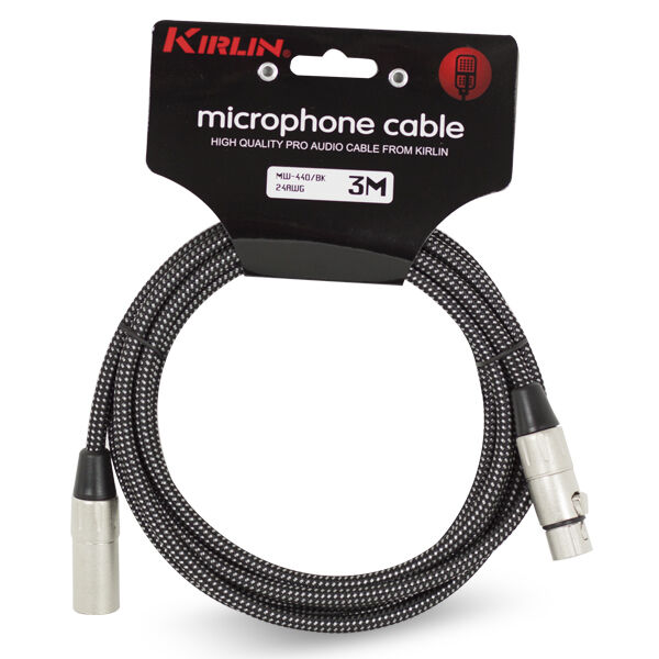 Cable Tela Micro Mw-440-3M Xlr M - Xlr F 24Awg Kirlin 001 - Negro