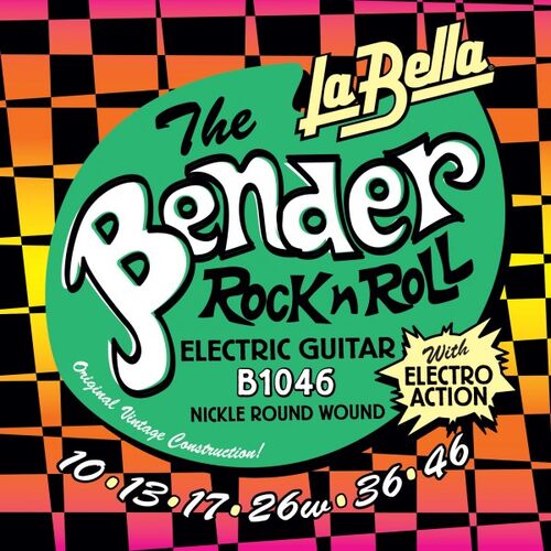 Juego de Cuerdas para Guitarra Elctrica La Bella Super Bender Regular 10-46