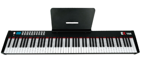 Piano De Escenario Ek Ekt88bk Portable Con Bateria Recargable Negro
