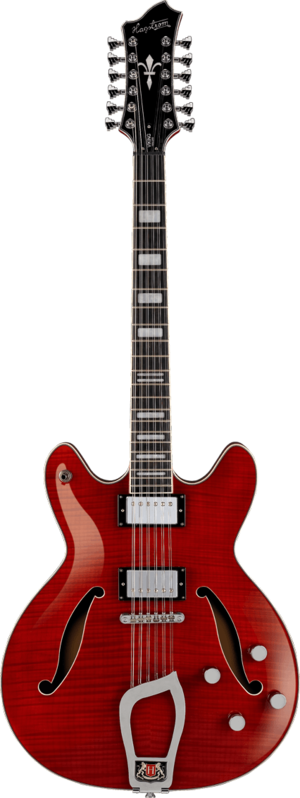 Hagstrom Guitarra de Cuerpo Semi-Hueco Viking Dlx 12 Wct