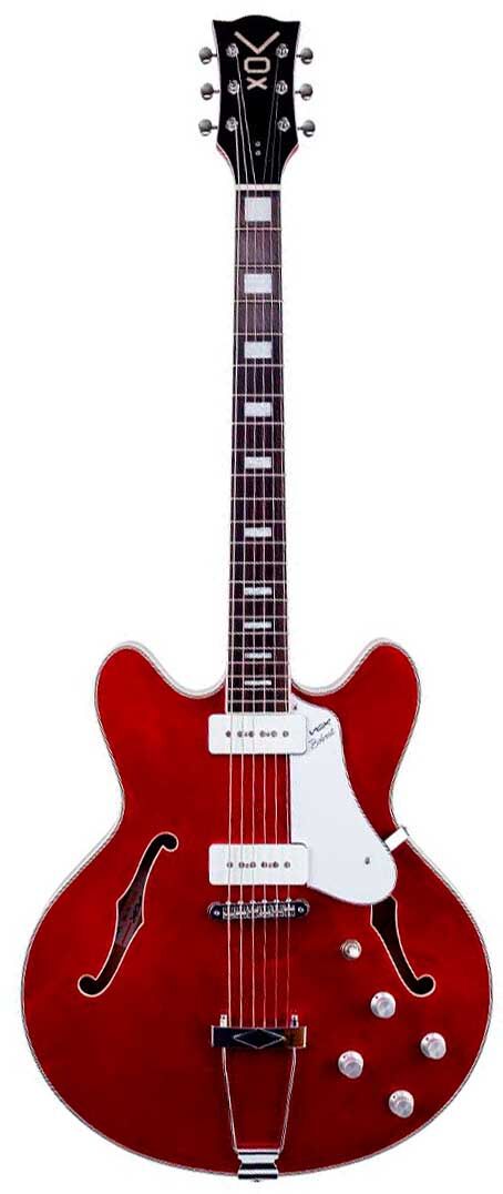 Vox Guitarra de Cuerpo Semi-Hueco Bobcat V90 Cherry Red
