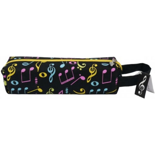 Estuche escolar negro notas colores A-Gift-Republic P-1023